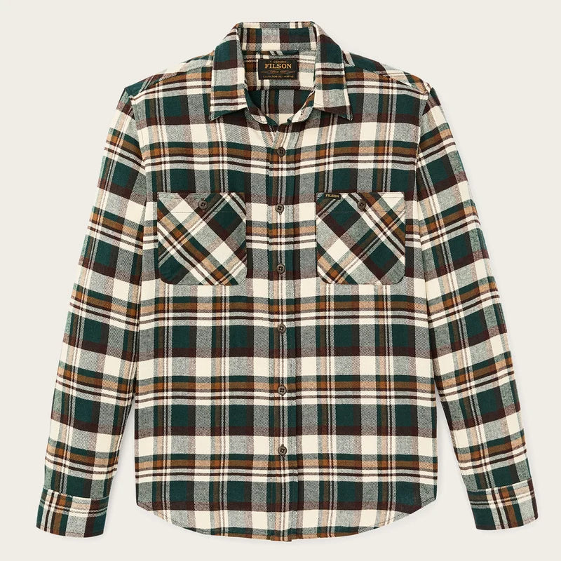 Filson The Rangeland Flannel Shirt Green/Bronze Plaid