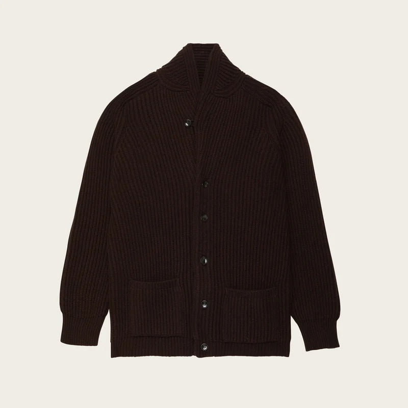 Filson Bristol Cardigan Tacoma Wool Earth Brown