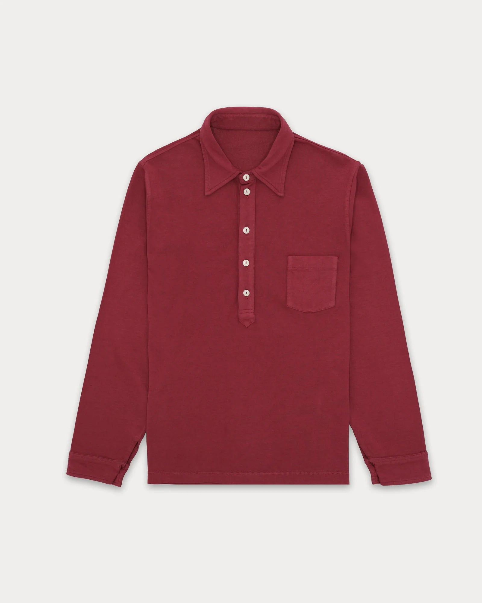 Fortela Grayson Long Sleeve Polo Amaranth