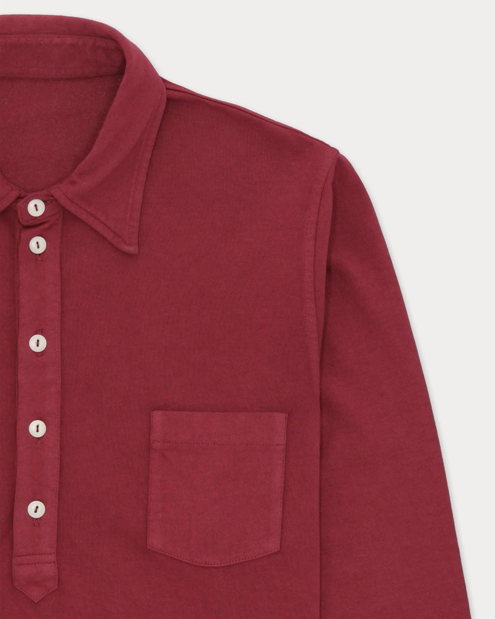 Fortela Grayson Long Sleeve Polo Amaranth