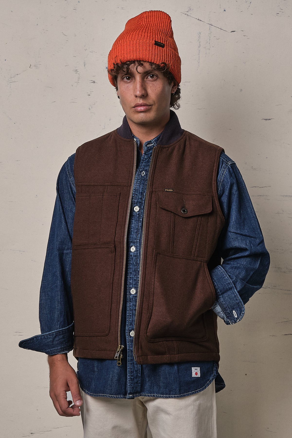 Filson Spokane Insulated Work Vest Beaver Brown