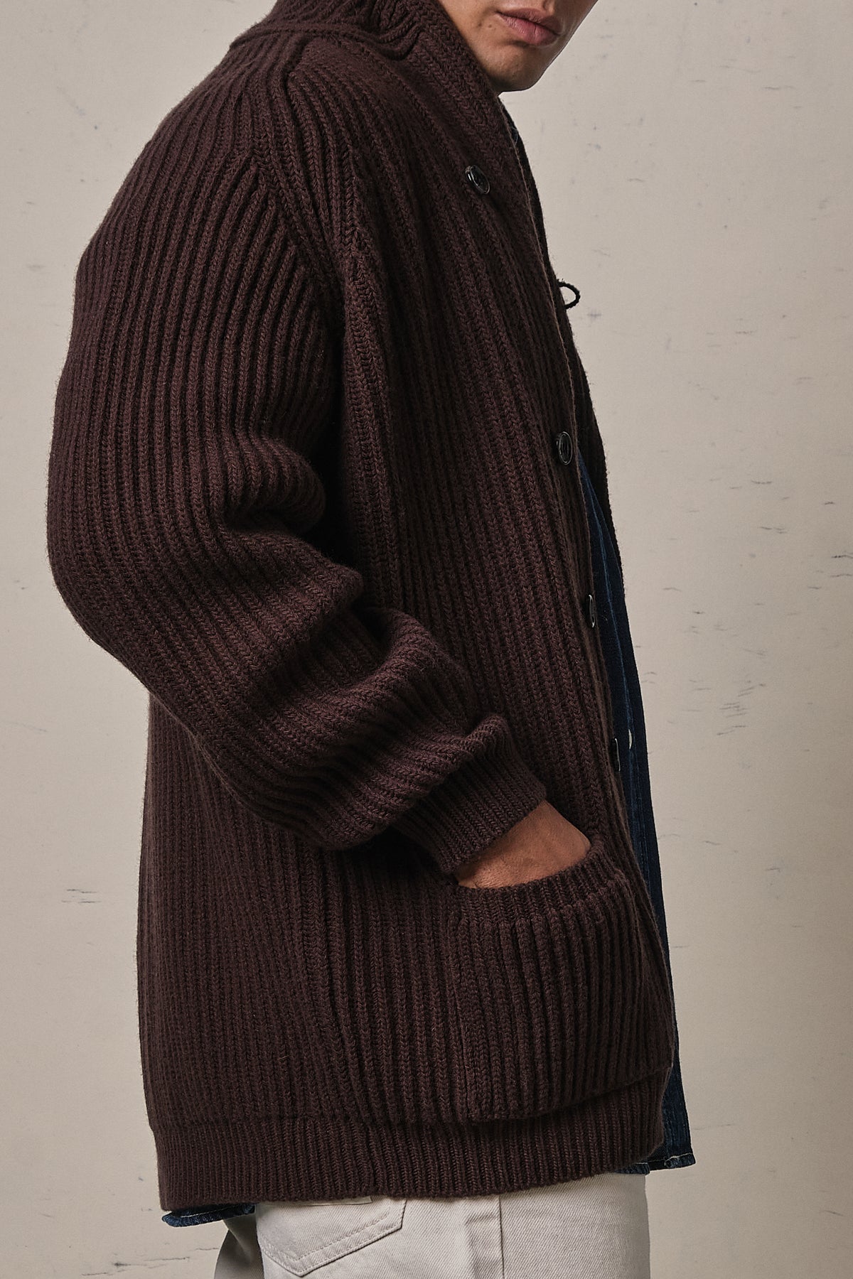 Filson Bristol Cardigan Tacoma Wool Earth Brown