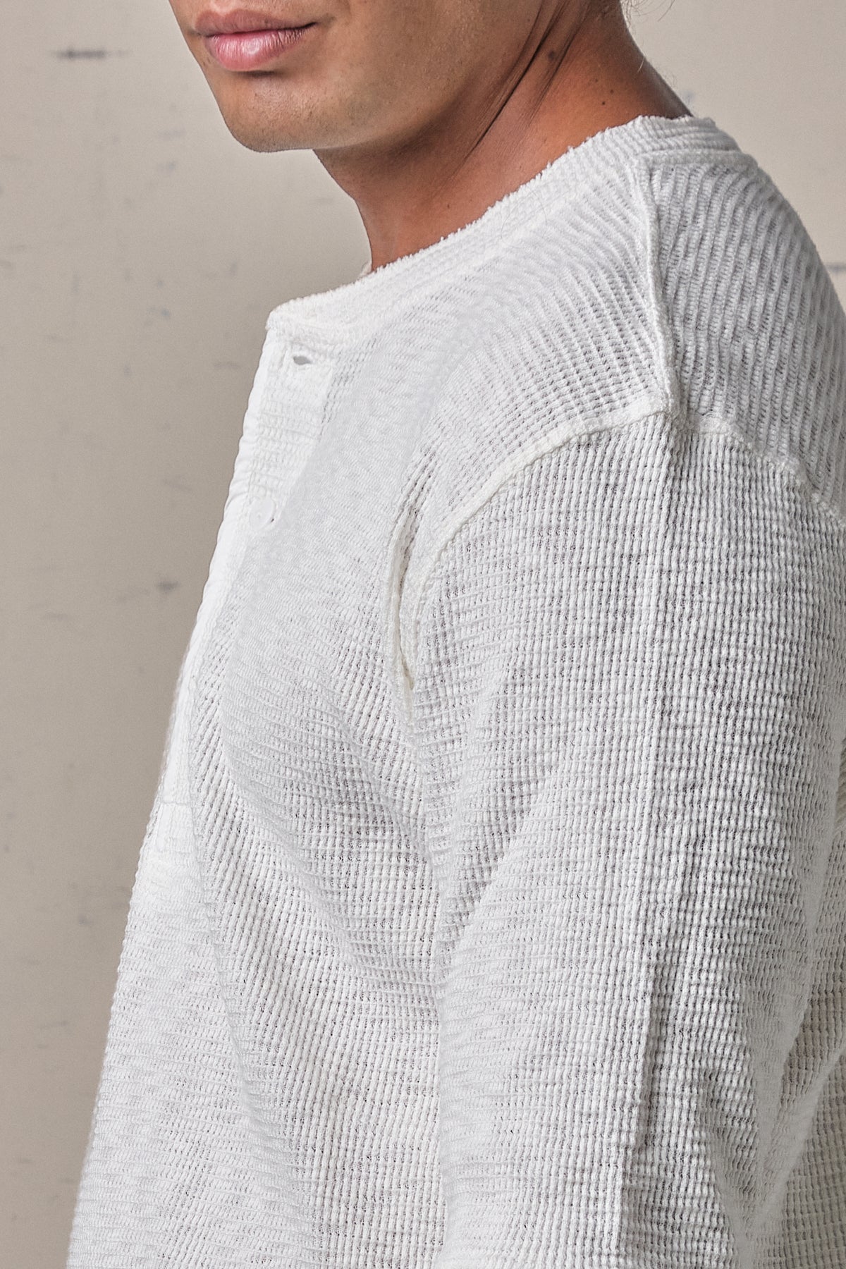 Fortela Amish Maglia Waffle Serafino White