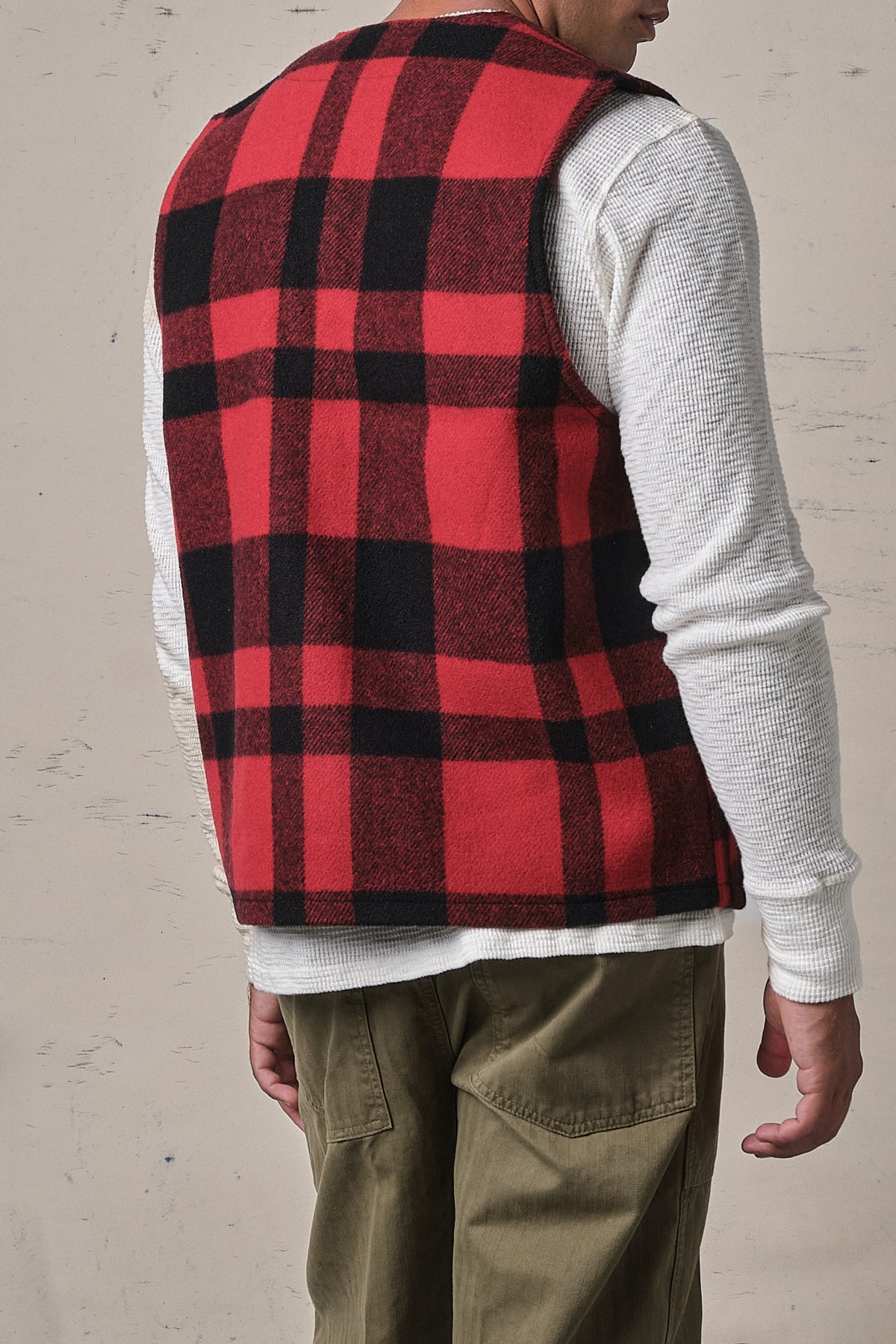 Filson Mackinaw Wool Vest Red/Black Plaid