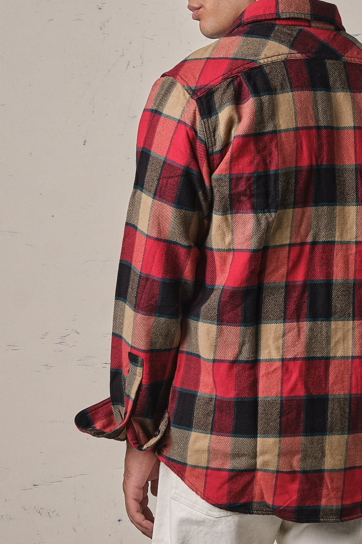 Filson Vintage Flannel Work Shirt Red/Cream Plaid