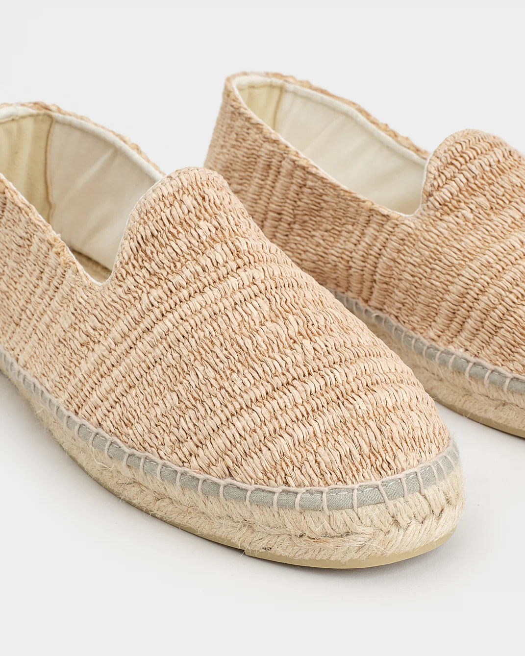 Manebì Raffia Stripes Flat Espadrilles Yucatan