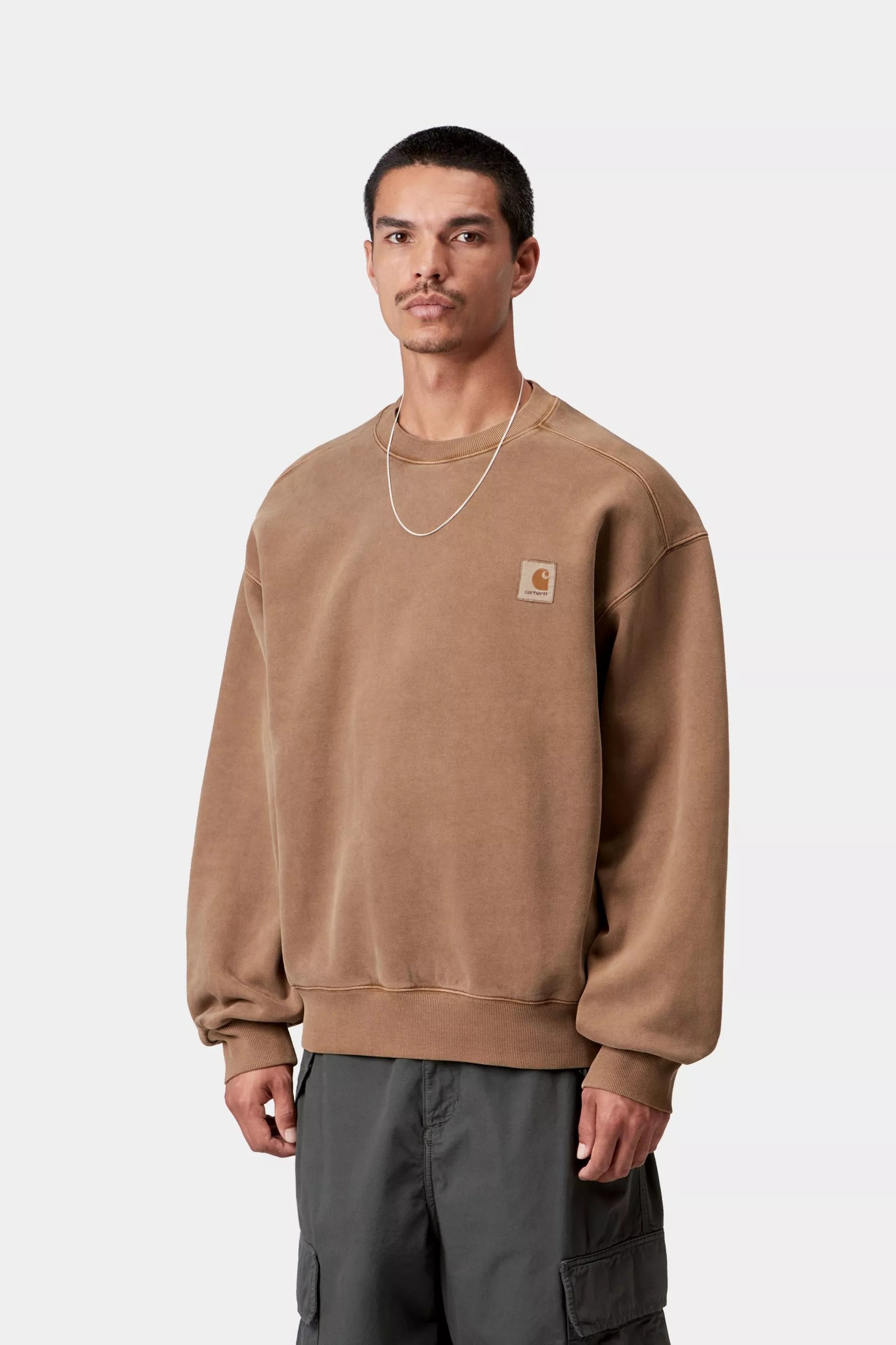 Carhartt WIP Vista Sweatshirt H Brown Garment Dyed