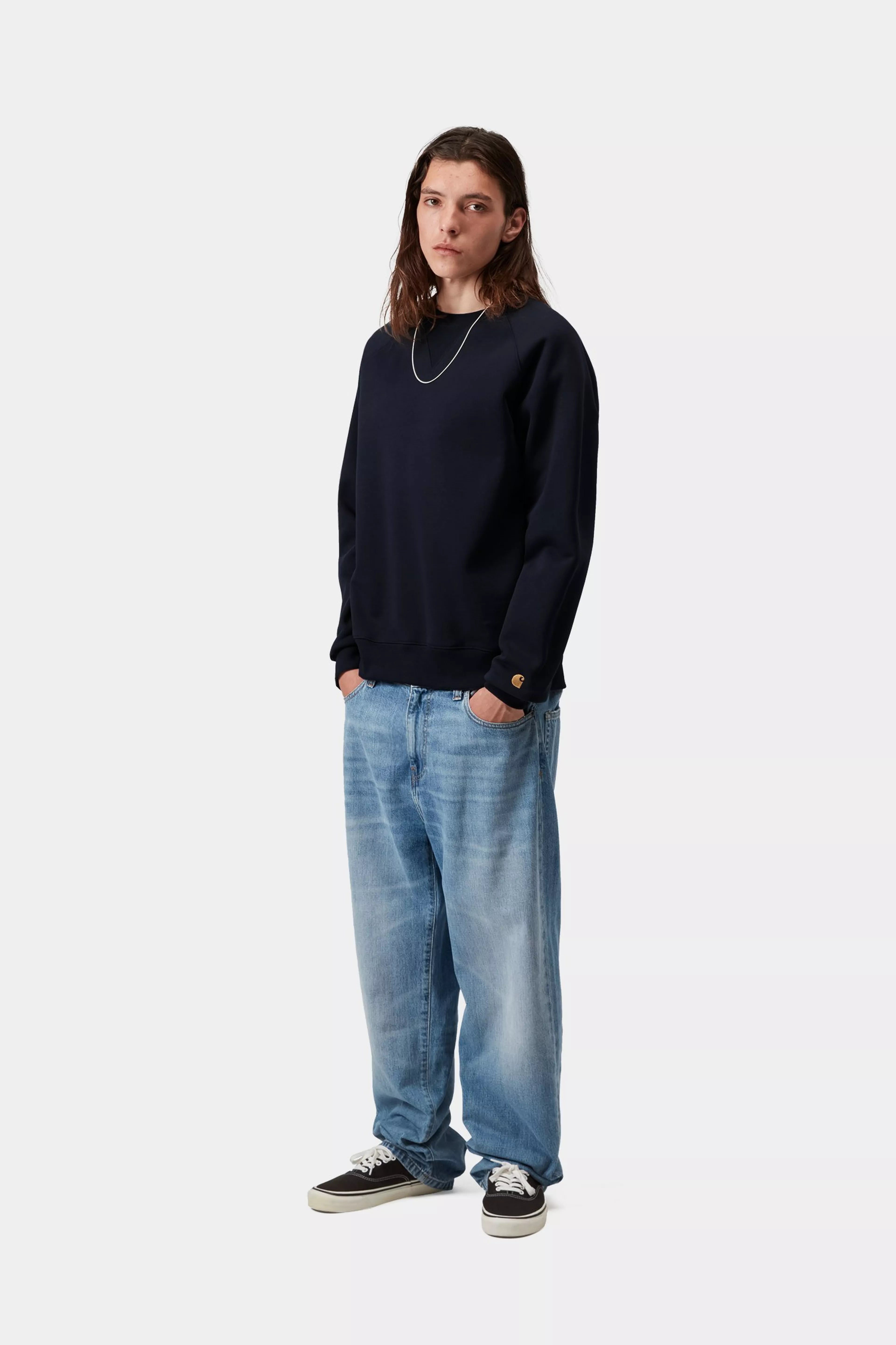 Carhartt WIP Chase Sweatshirt Dark Navy/Gold