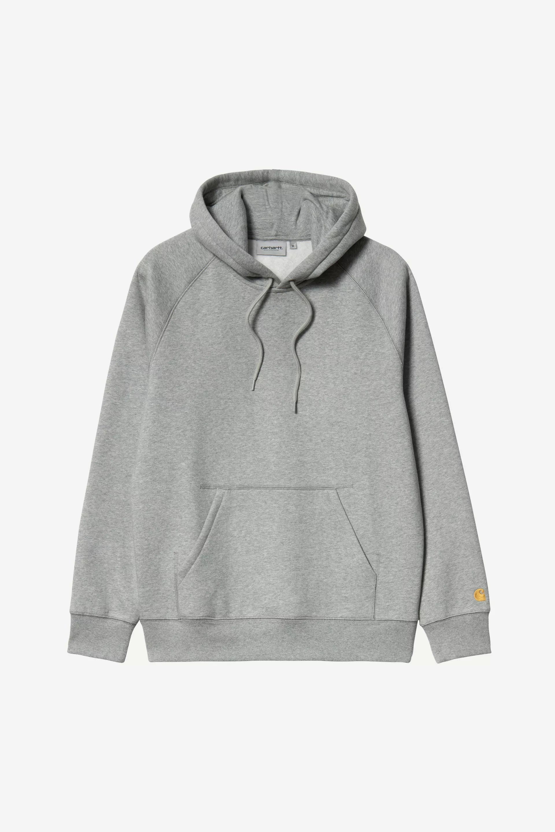 Carhartt WIP Hooded Chase Sweatshirt Grey Heather/Gold