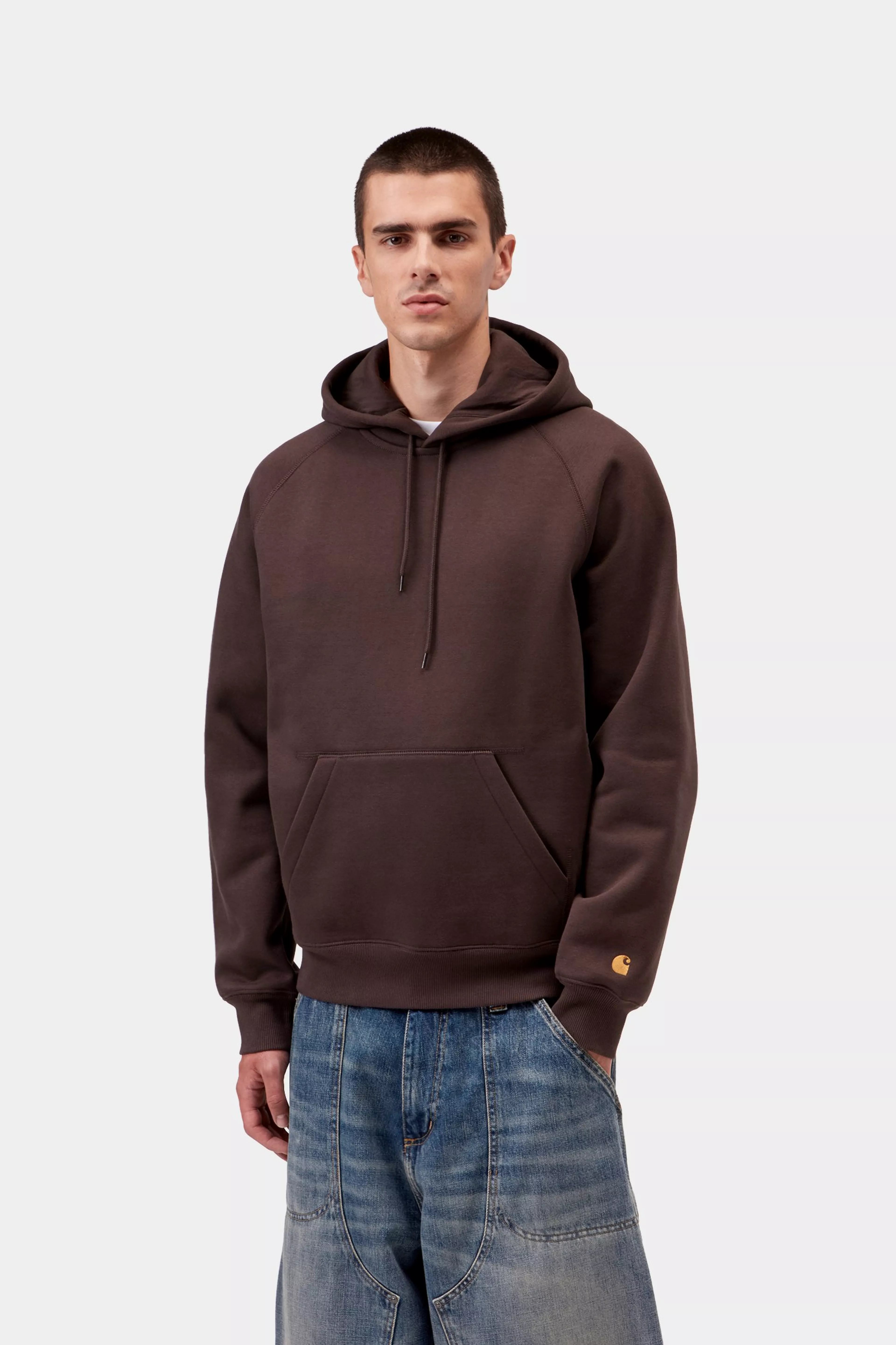 Carhartt WIP Hooded Chase Sweatshirt Palisander/Gold