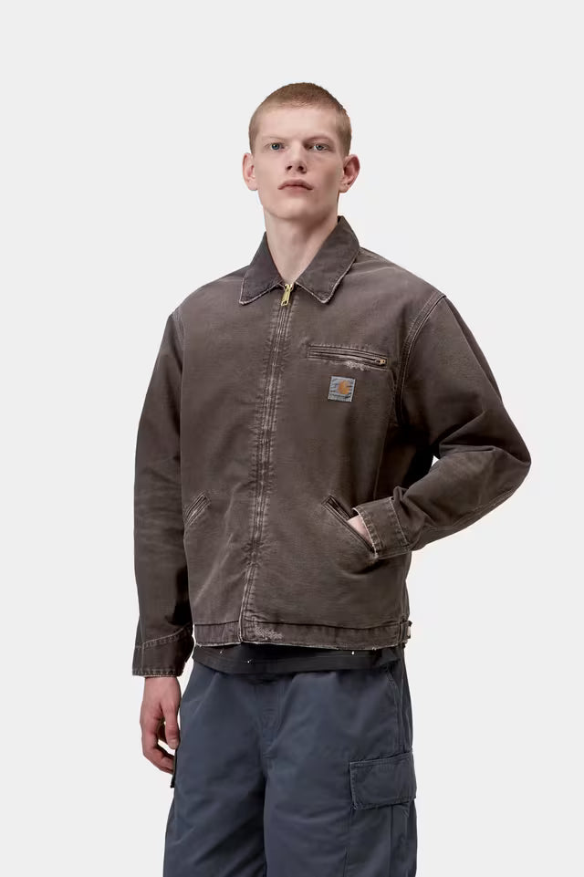 Carhartt WIP OG Detroit Jacket Hamilton Tobacco Destroy Wash