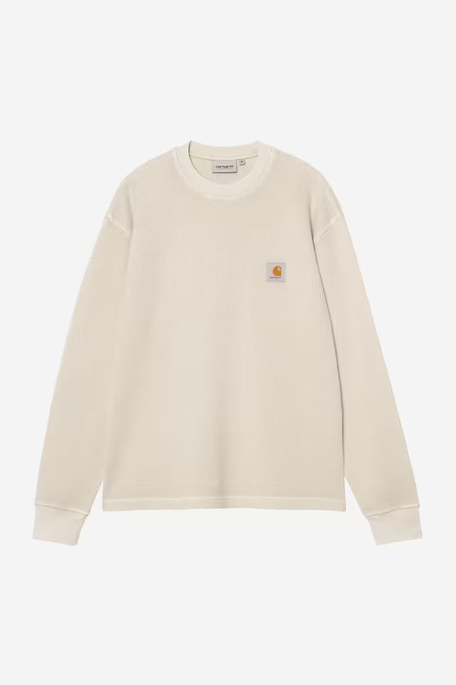 Carhartt WIP L/S Vista Waffle T-Shirt Fleur De Sel Garment Dyed