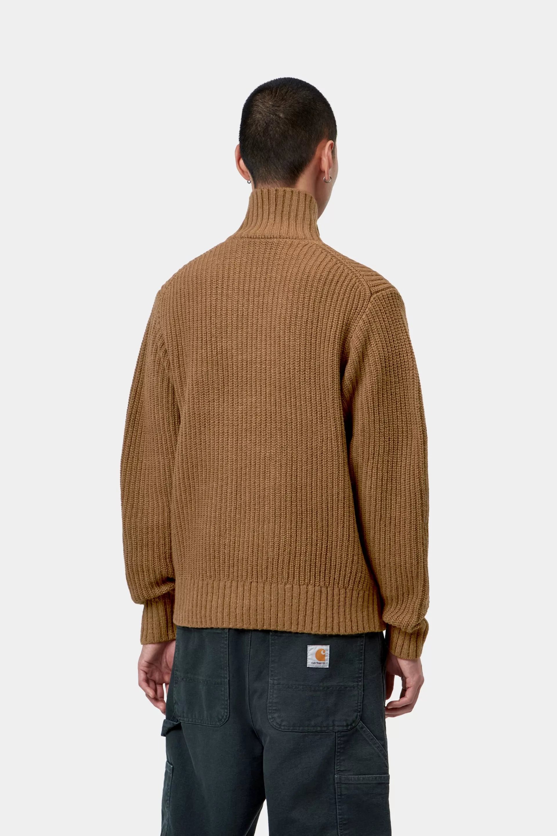 Carhartt WIP Half Zip Sweater H Brown