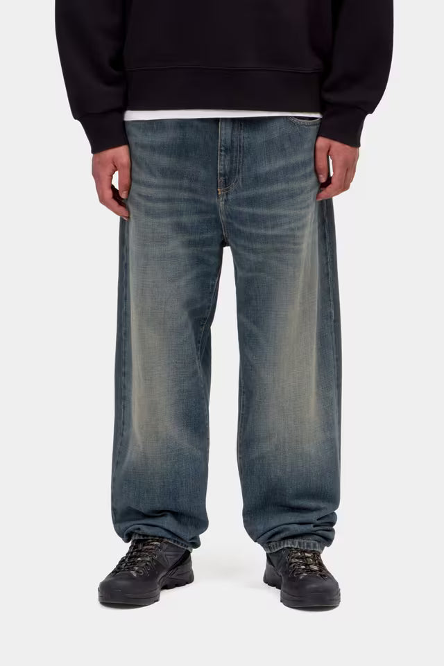 Carhartt WIP Aaron Pant Blue Mid Worn Used