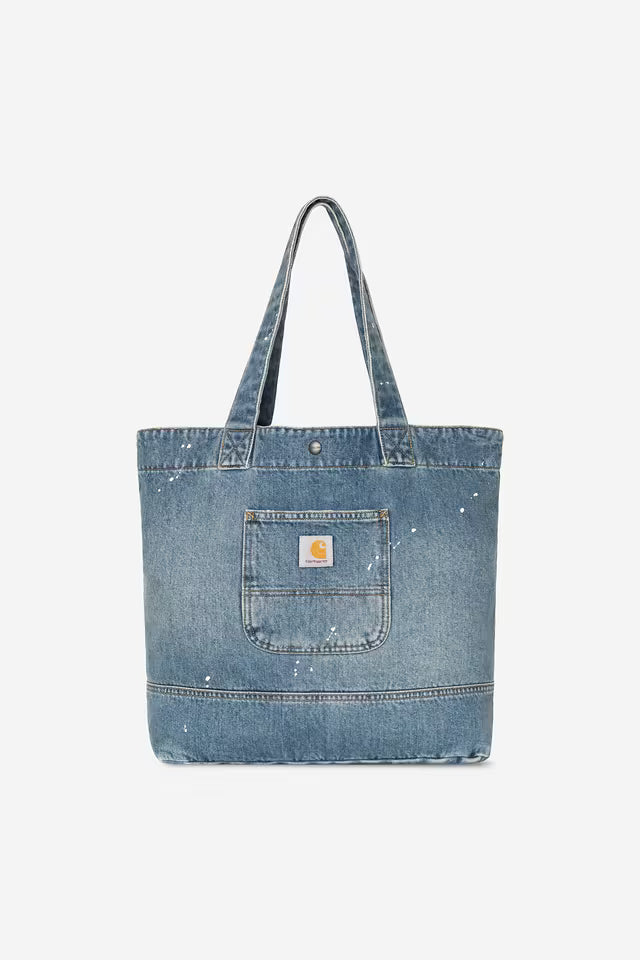 Carhartt WIP Denim Tote Blue Destroy Wash Splatter