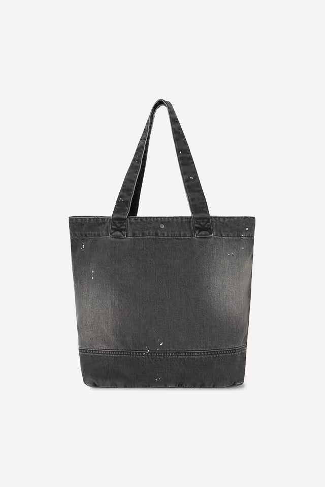 Carhartt WIP Denim Tote Black Destroy Wash Splatter