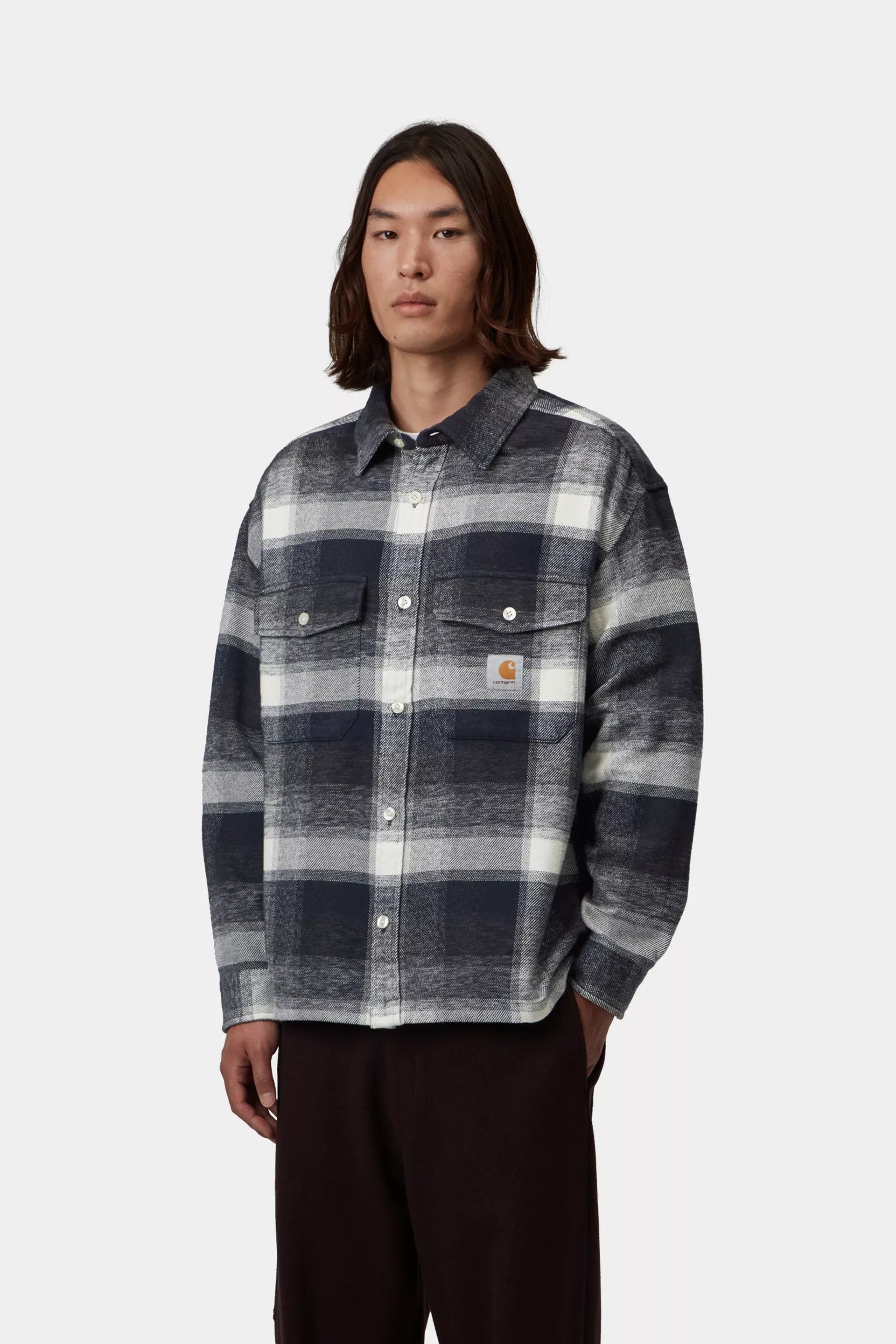 Carhartt WIP Esterson Check Shirt Dark Navy