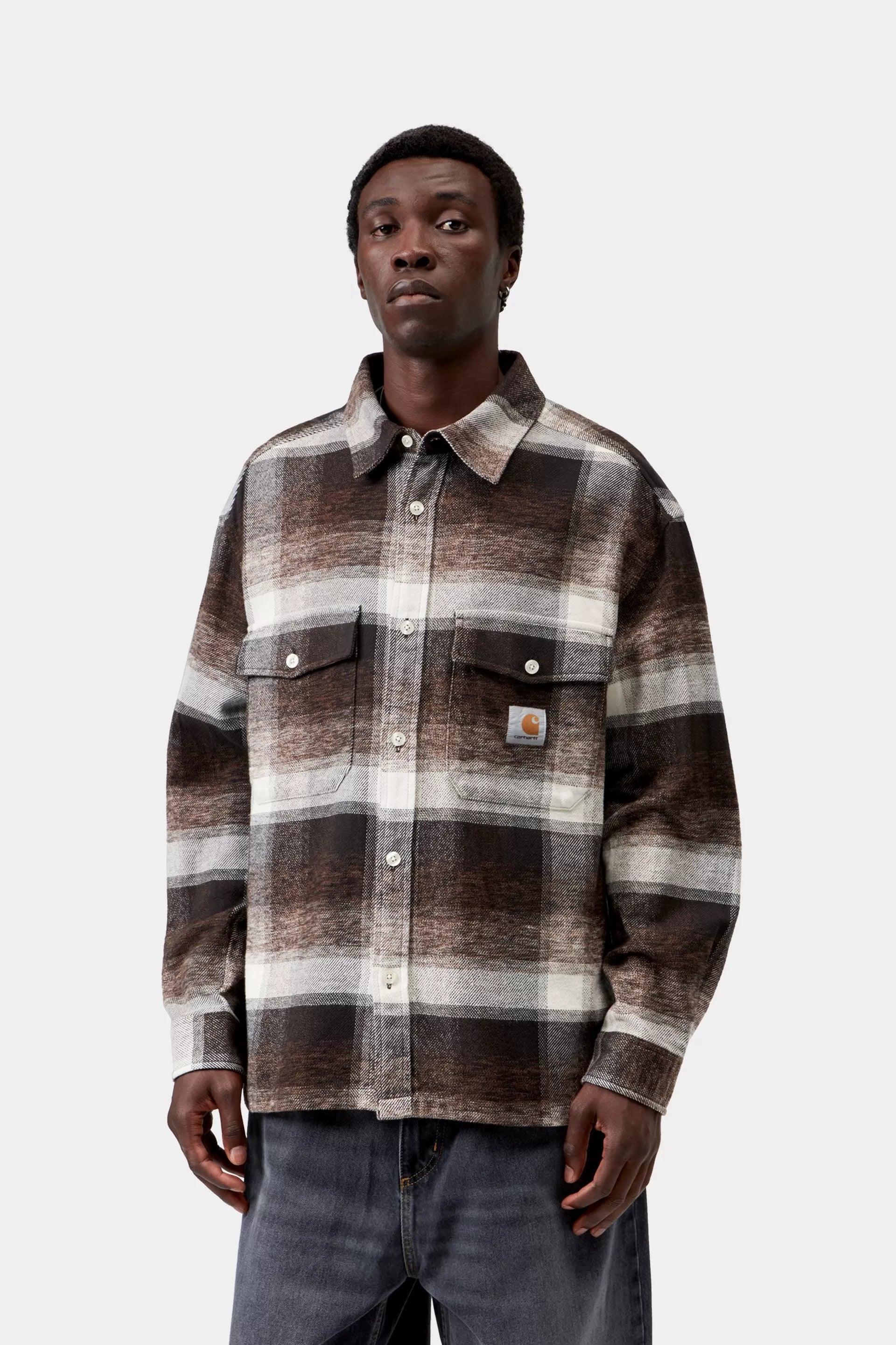 Carhartt WIP Esterson Check Shirt Tobacco