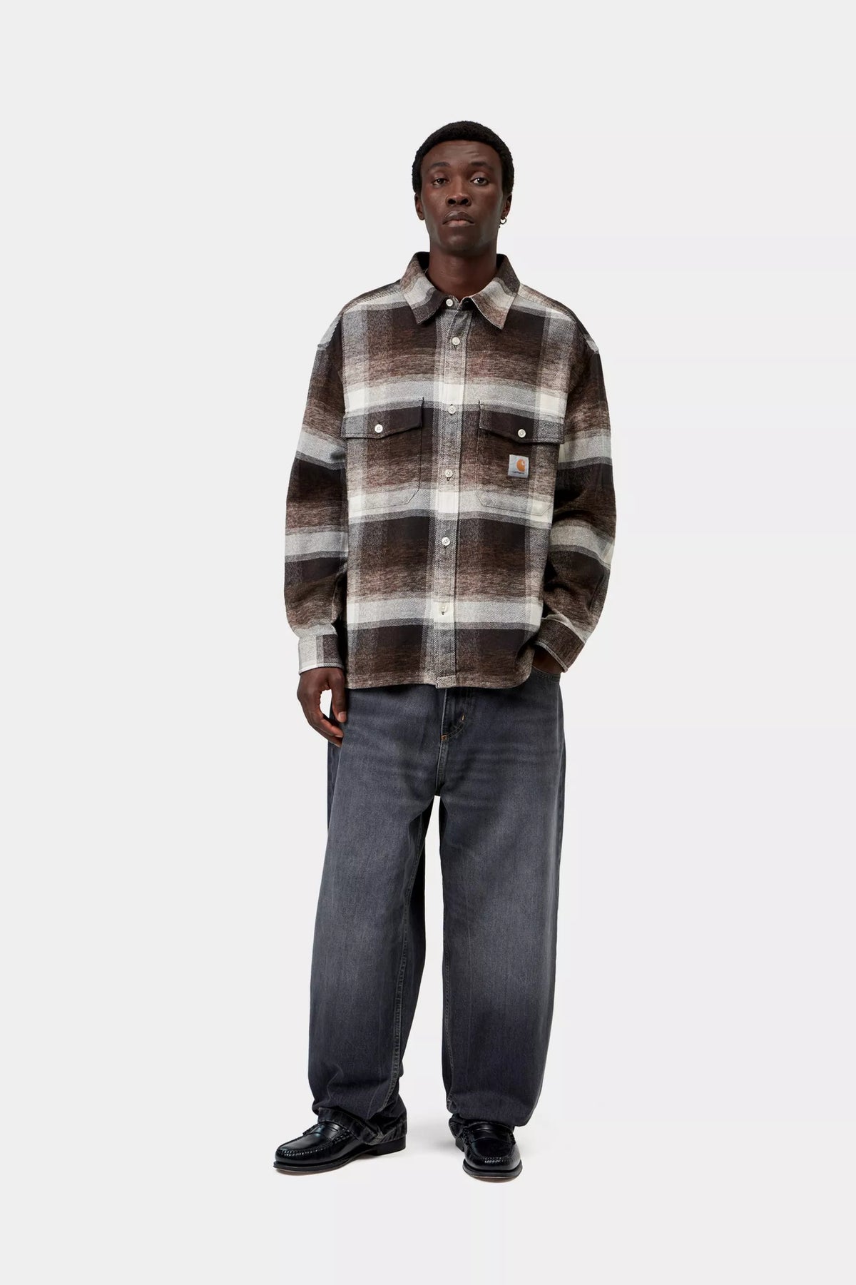 Carhartt WIP Esterson Check Shirt Tobacco