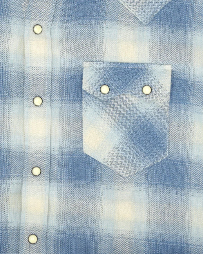 Fortela Josh Texan Check Shirt Light Blue