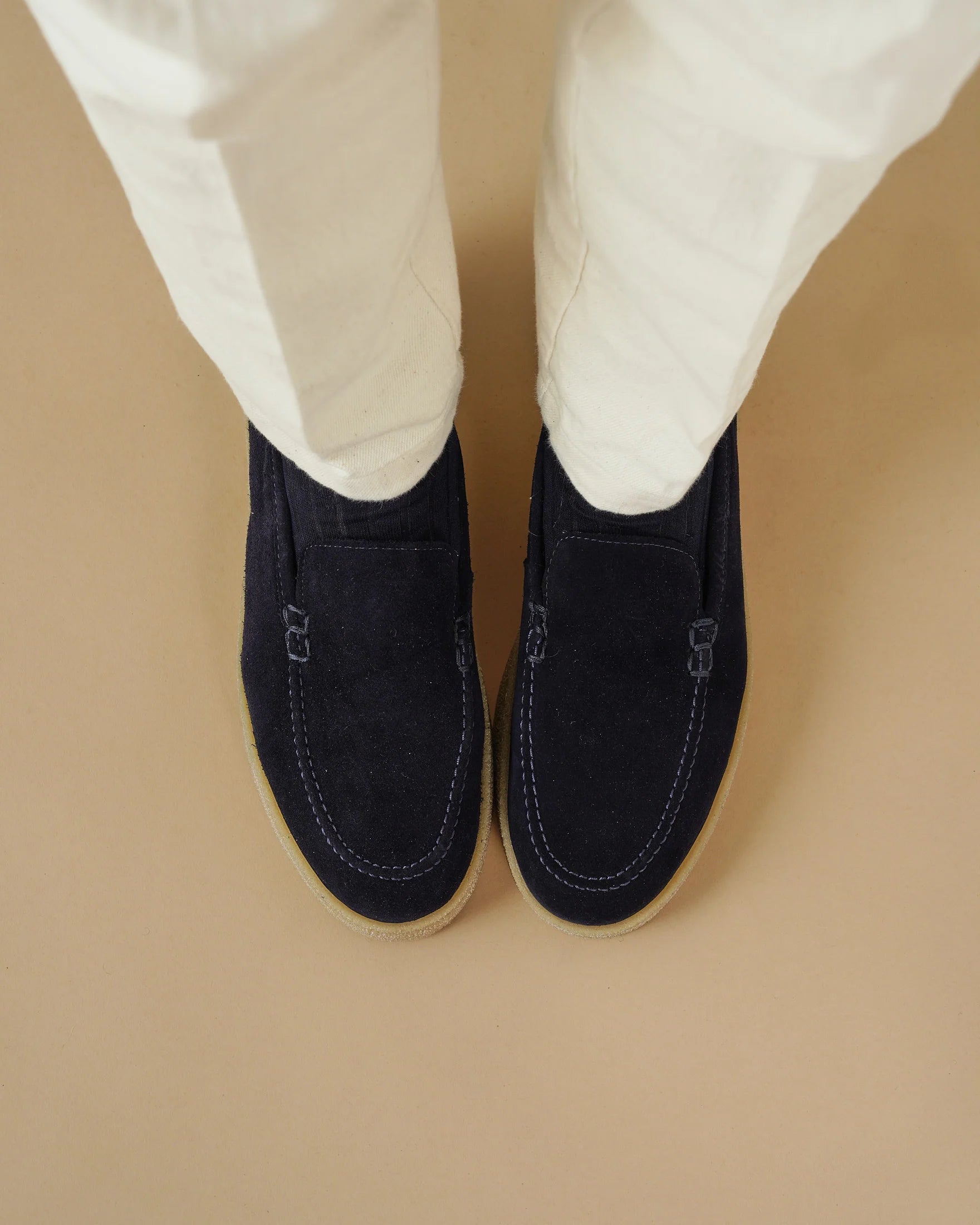 Manebì Suede Traveler Loafers Hamptons Patriot Blue