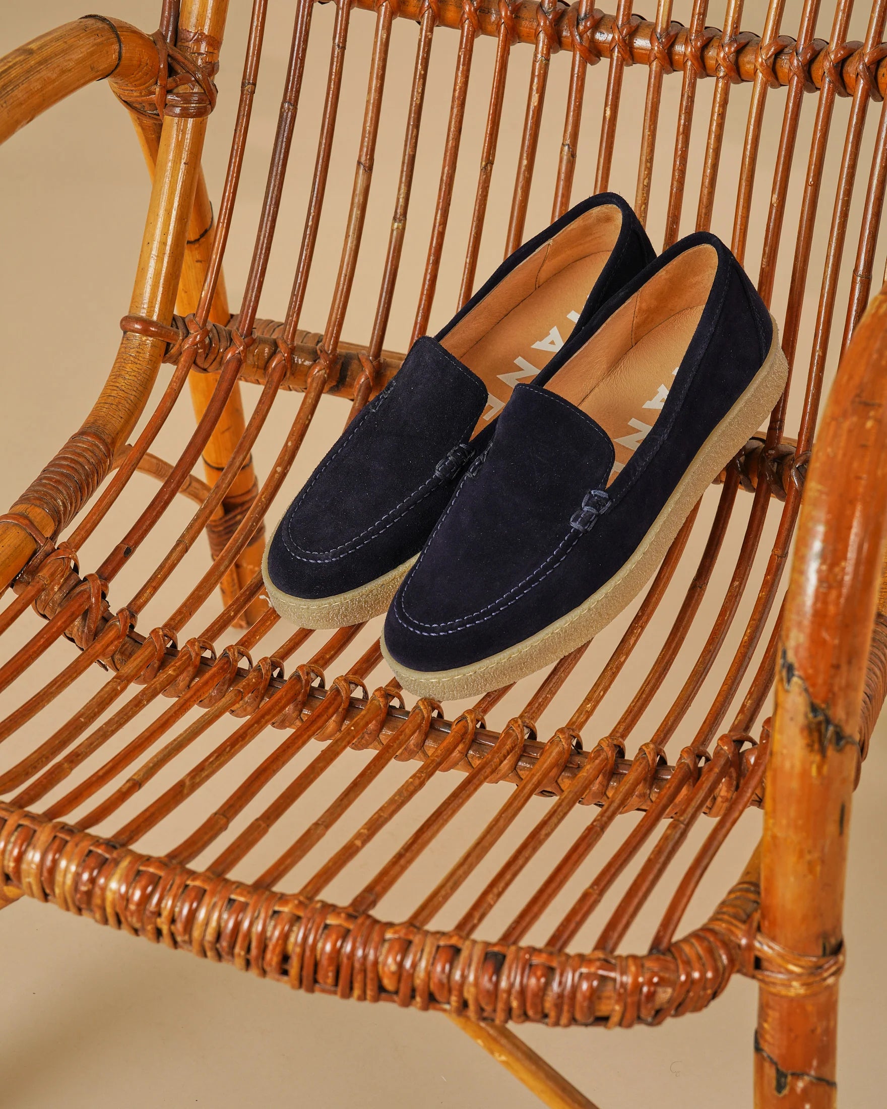 Manebì Suede Traveler Loafers Hamptons Patriot Blue
