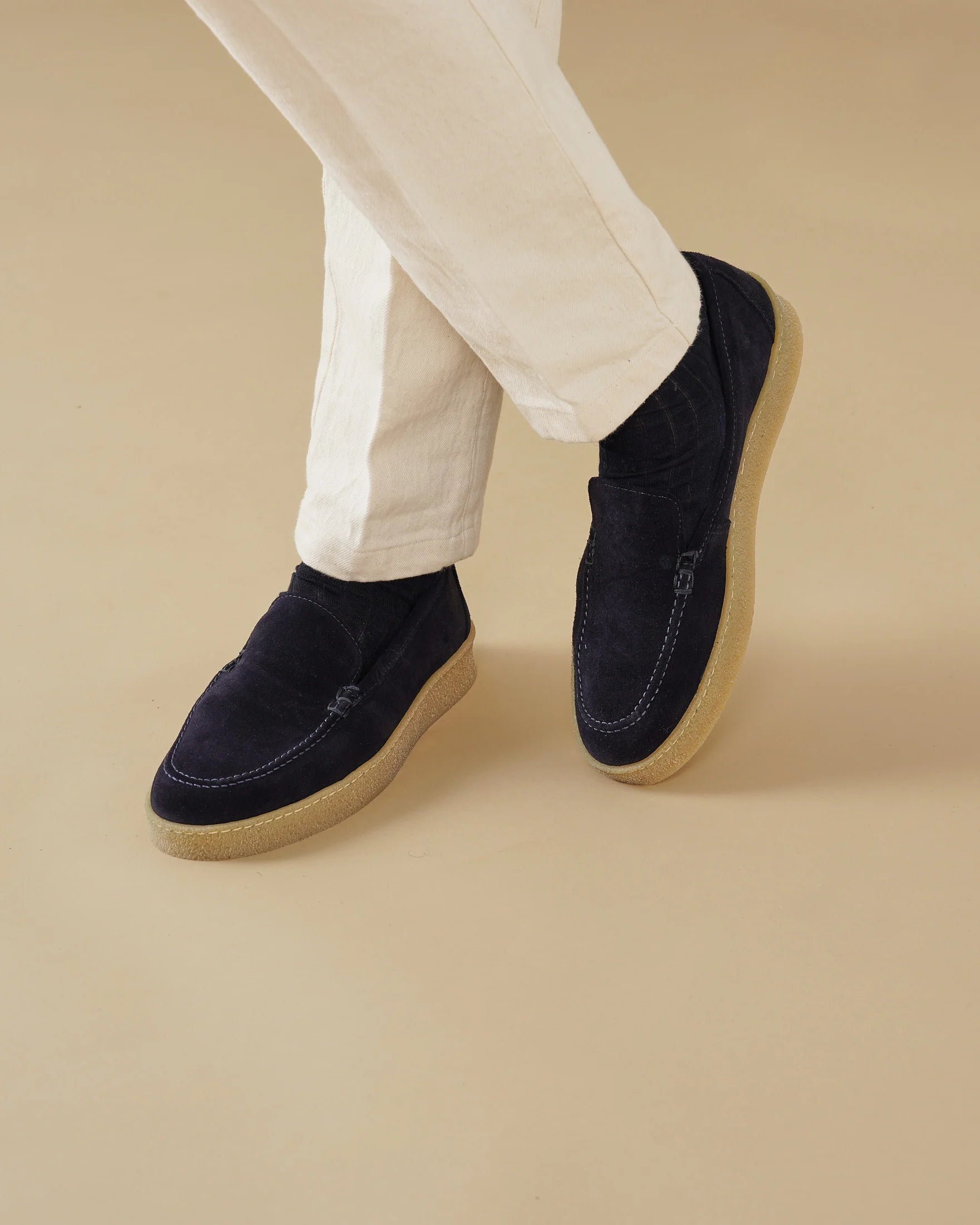 Manebì Suede Traveler Loafers Hamptons Patriot Blue