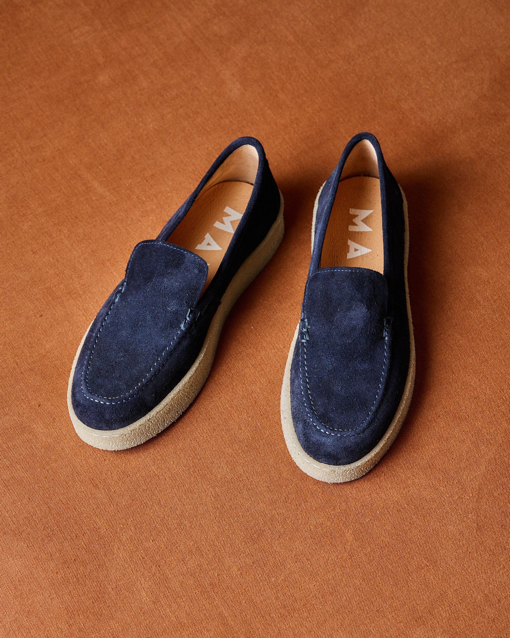 Manebì Suede Traveler Loafers Hamptons Patriot Blue