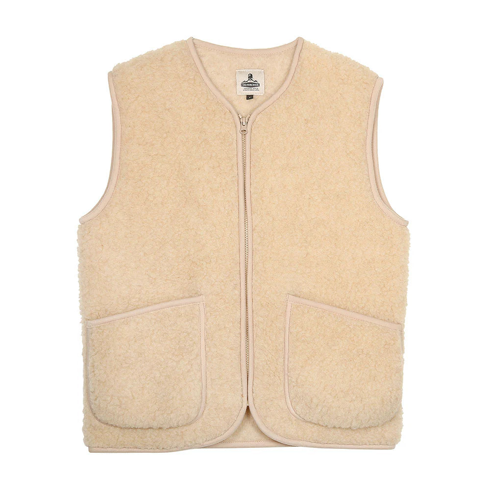 Coldbreaker Wool Vest Pepitko Beige