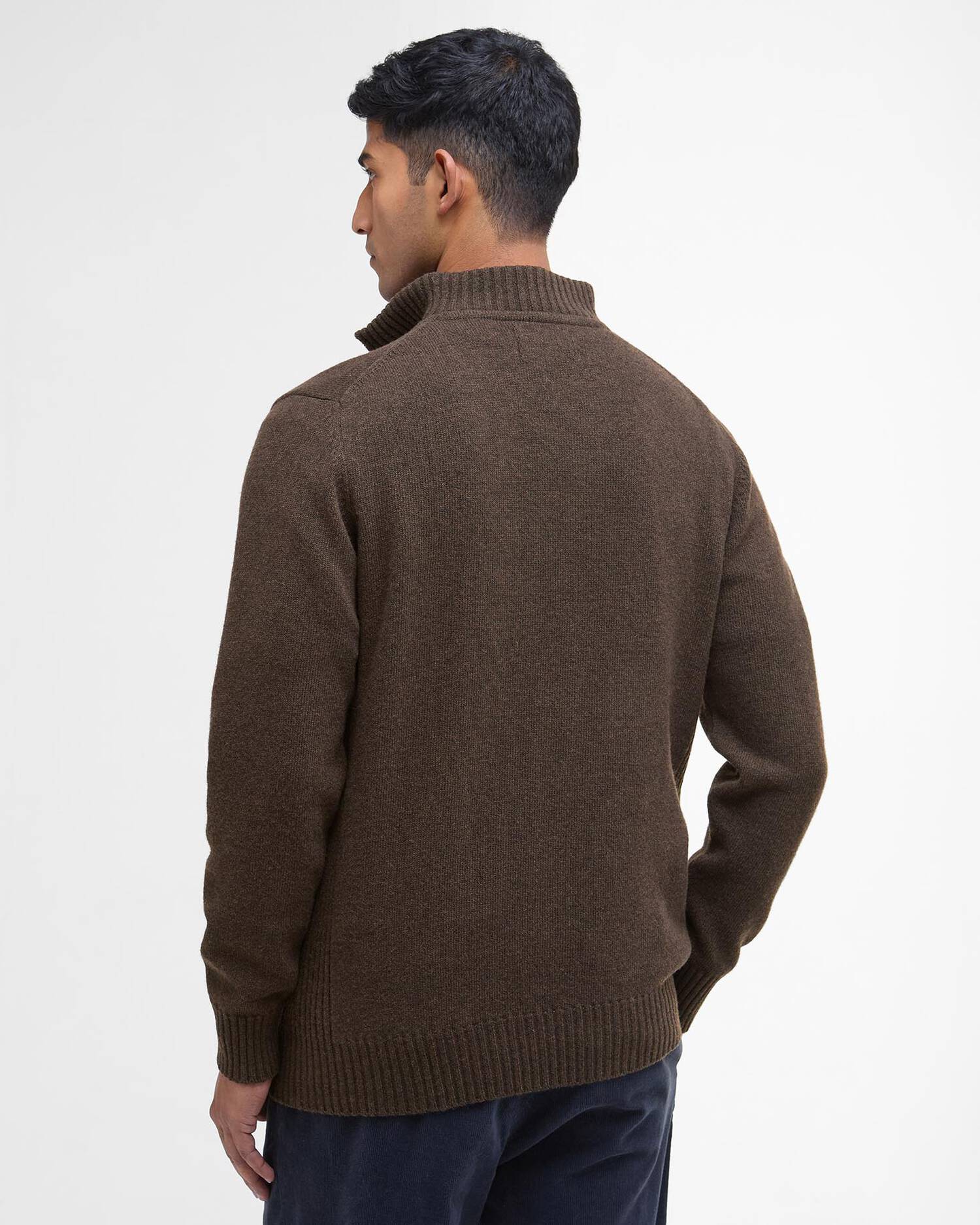 Barbour Essential L/Wool Hal Zip Dark Oak