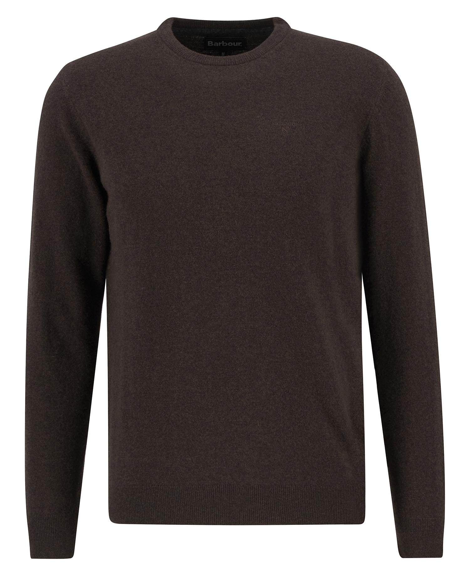 Barbour Essential Wool Crew Neck Dark Oak