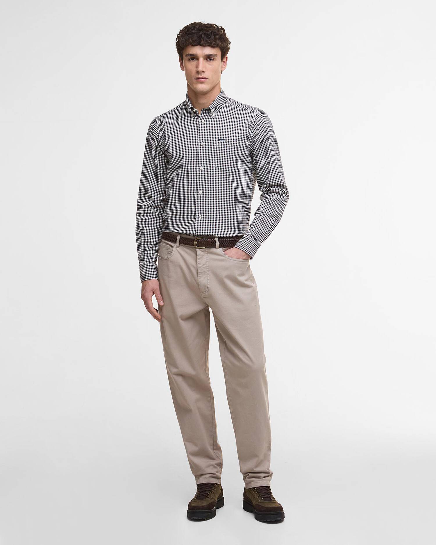 Barbour Padshaw Tailored Shirt Dark Oak