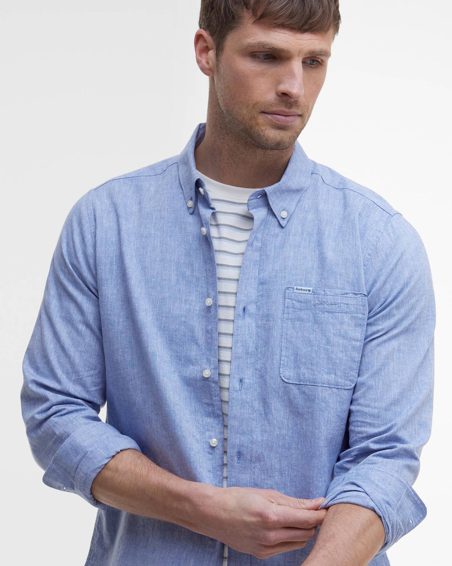 Barbour Nelson Tailored Shirt Blue