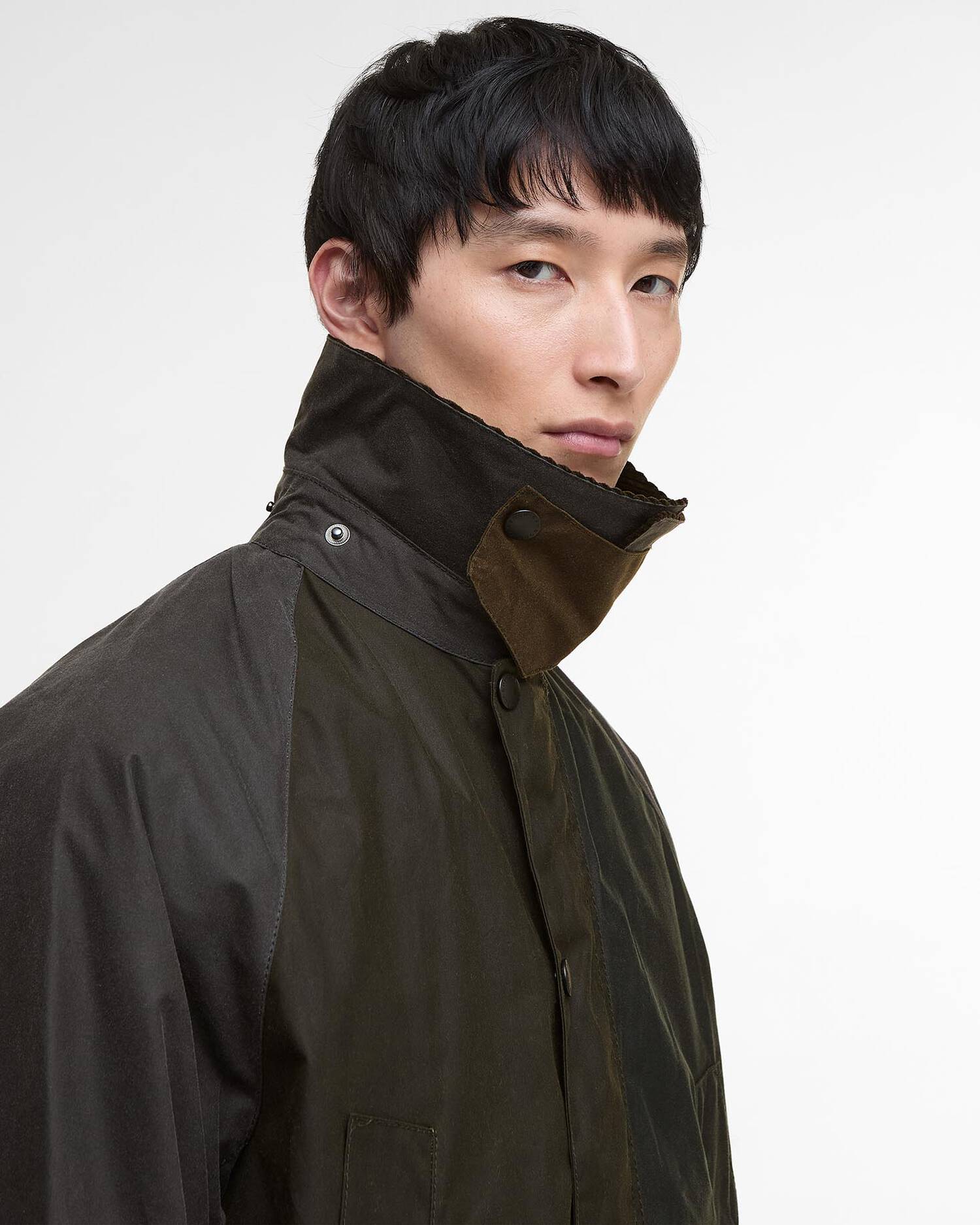 Barbour Patchwork Oversize Bedale Wax Jacket Sage Multi