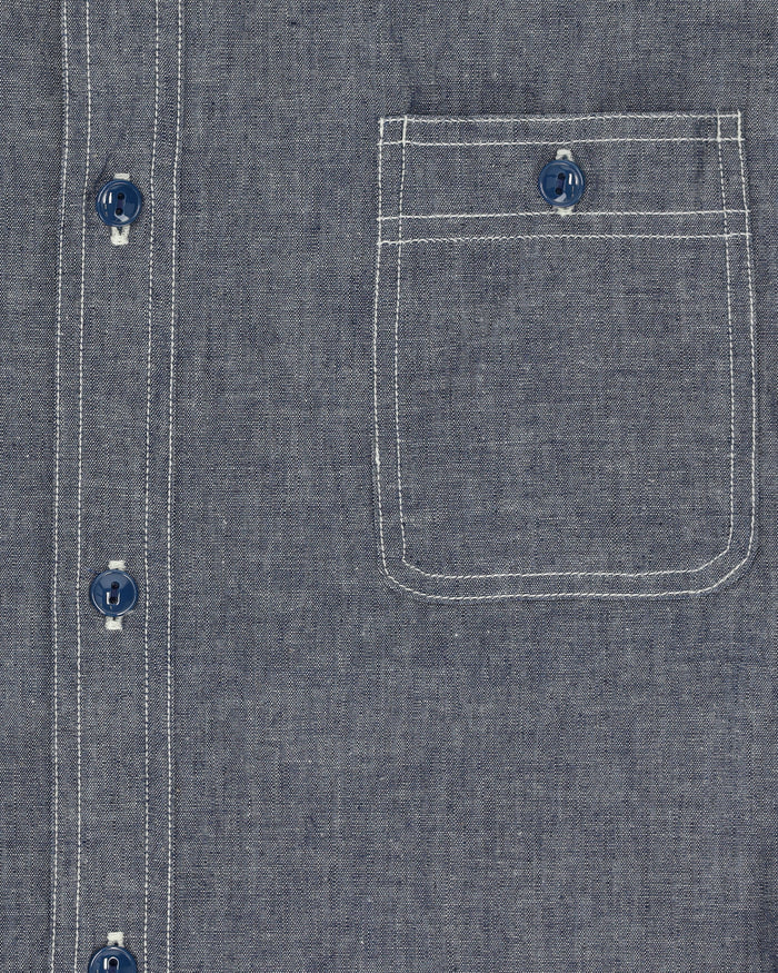 Fortela Otero Camicia Chambray Indigo Rinse D368