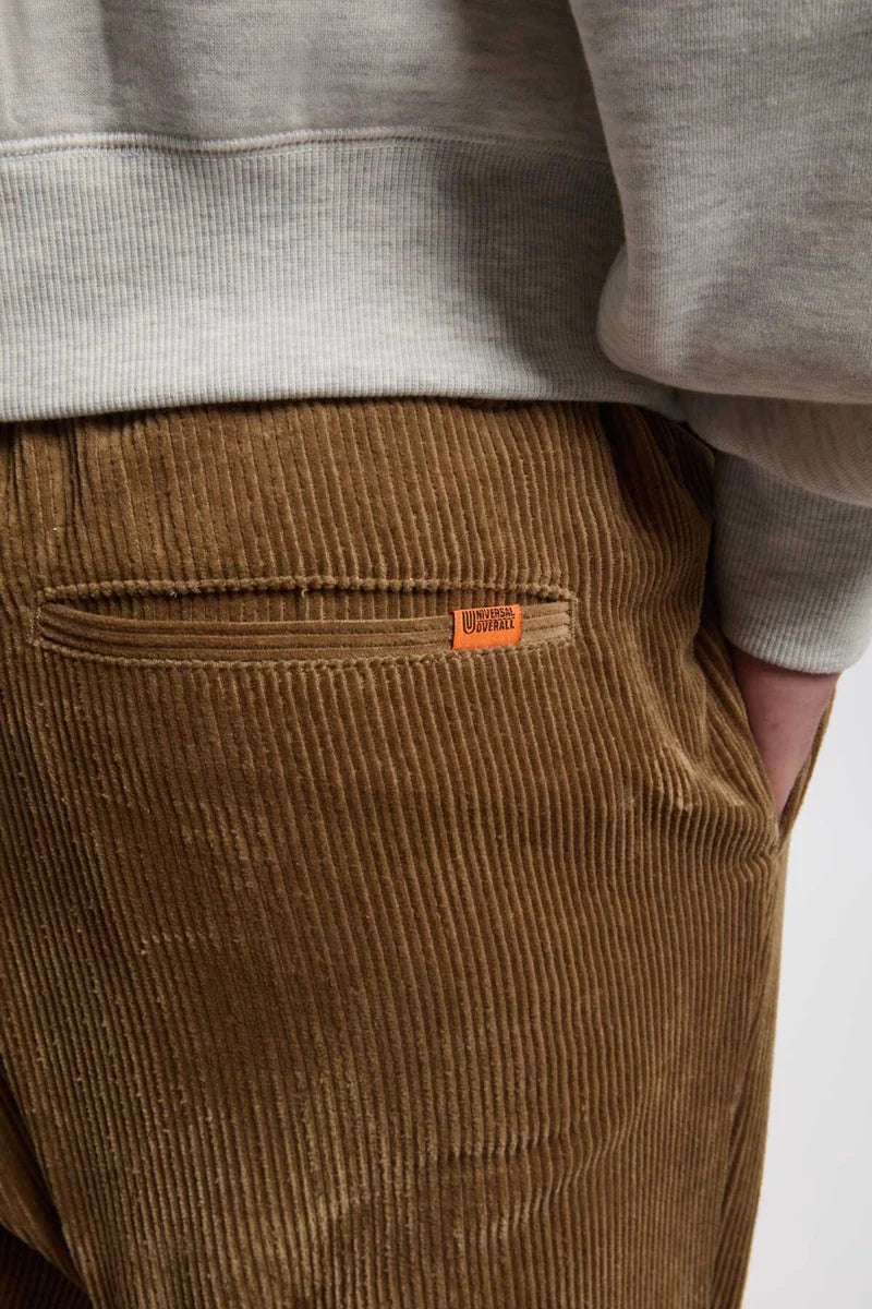 Universal Overall Corduroy Tuck Tapered Beige