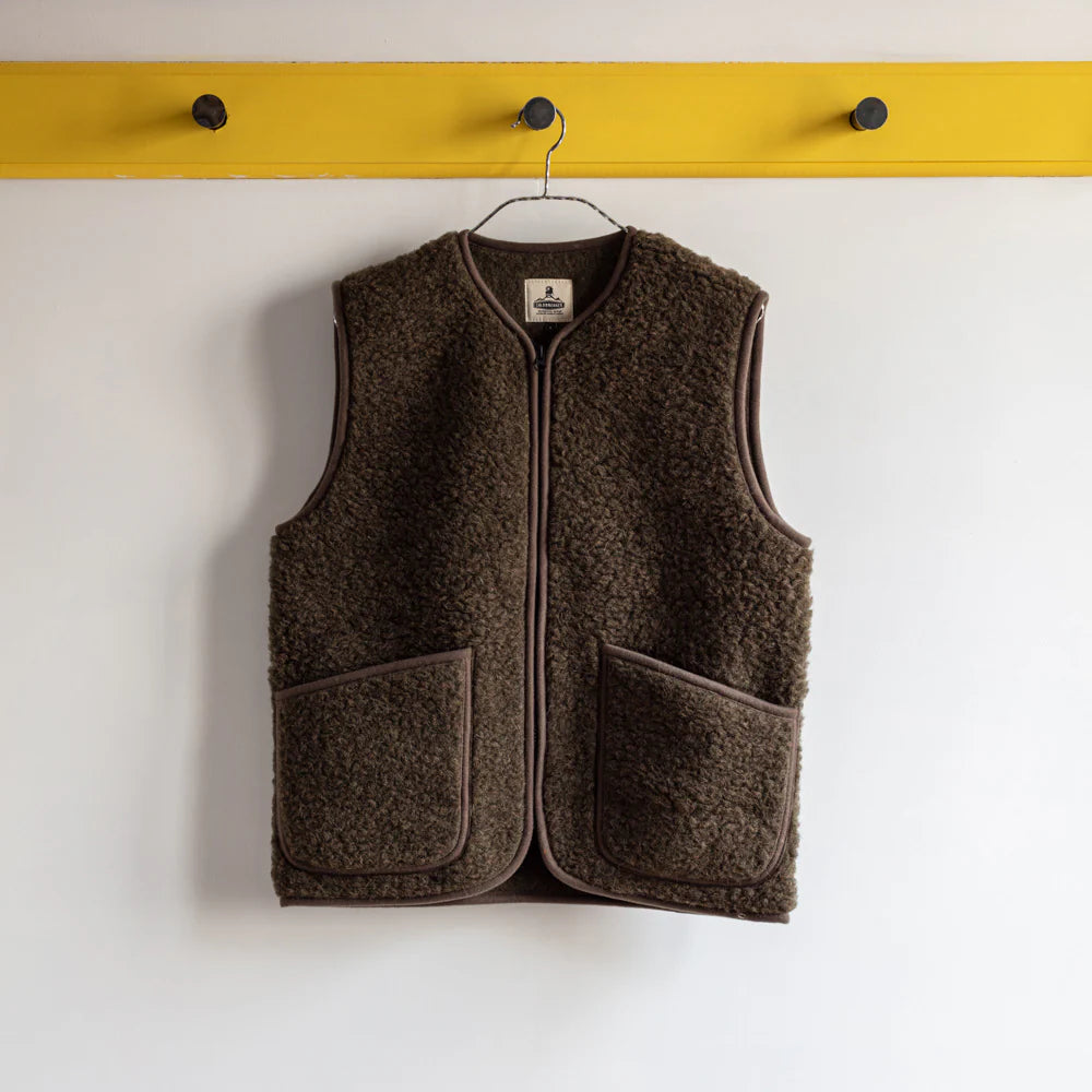 Coldbreaker Wool Vest Pepitko Kahki