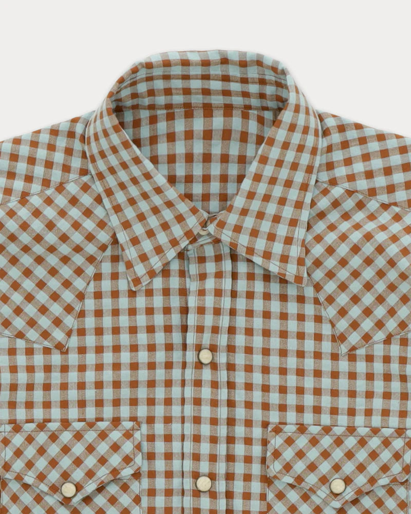 Fortela Camicia Texana Seersucker Acquamarine