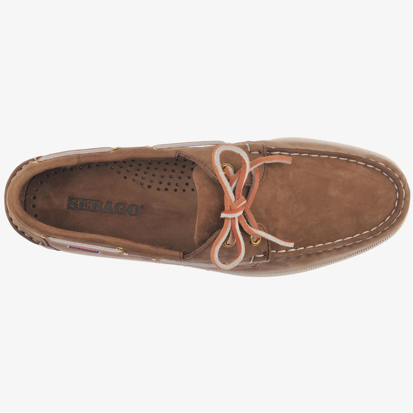 Sebago Portland Nubuck Brown Dk - Yellow Gold