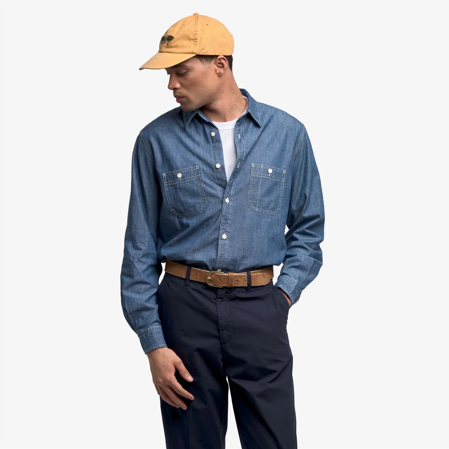 Sebago Camicia Sheetbend Chambray Blue Indigo