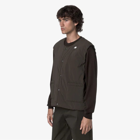 K-Way Valty Plain Warm Vest Black-Olive