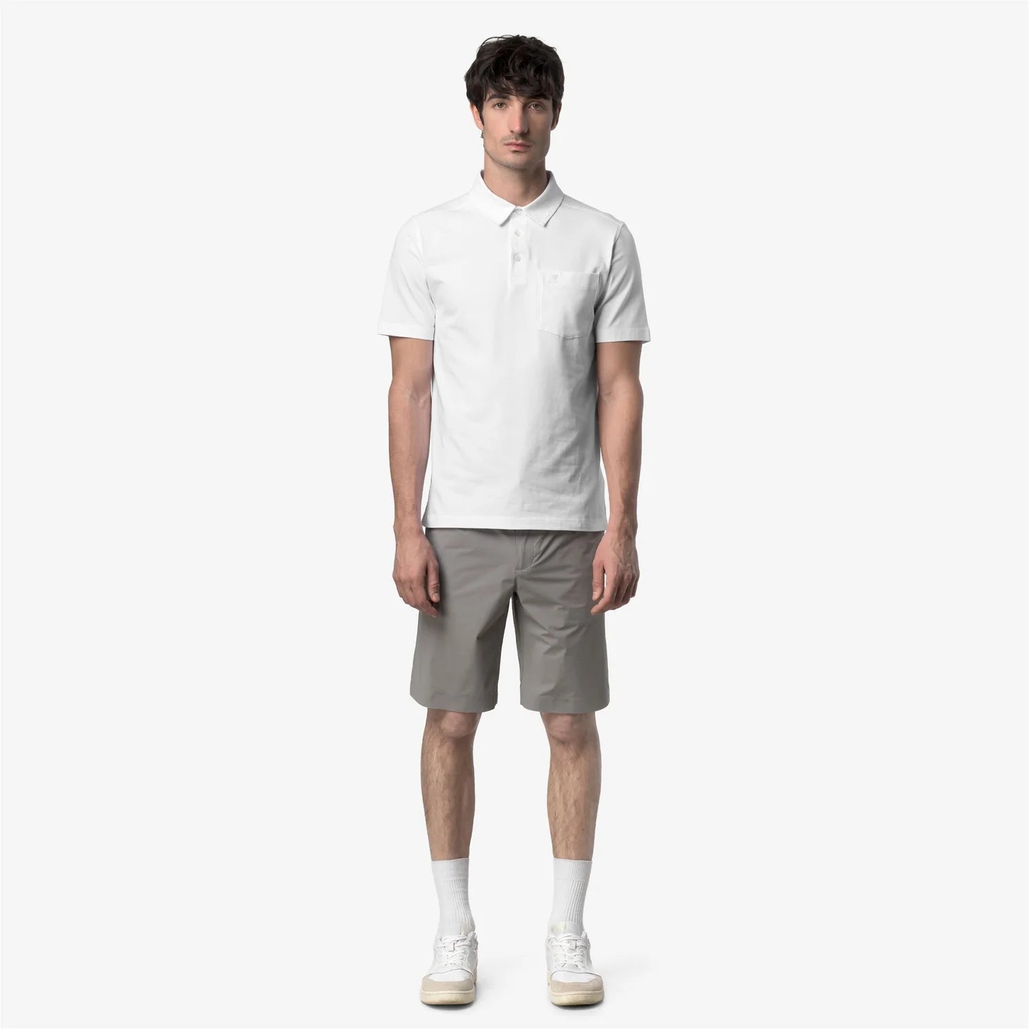 K-Way Polo Vanoine Light Stretch Jersey White