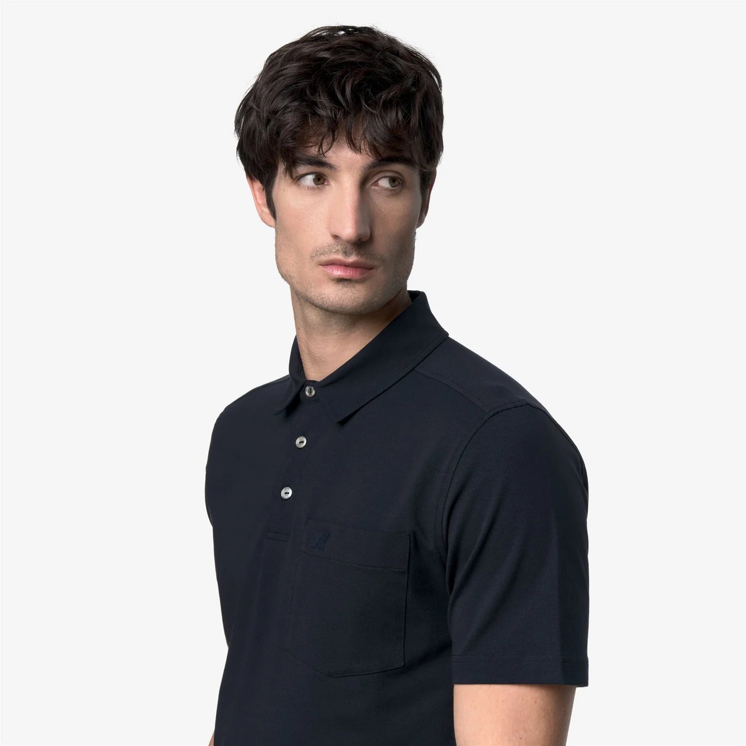 K-Way Polo Vanoine Light Stretch Jersey Blue Depth