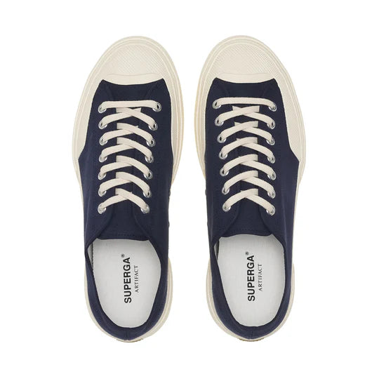 Superga Artifact 2432 Works Low Cut Cotton Canvas Navy/Off White