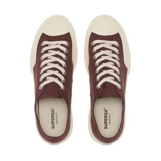Superga Artifact 2432 Works Low Cut Cotton Canvas Brown/Off White
