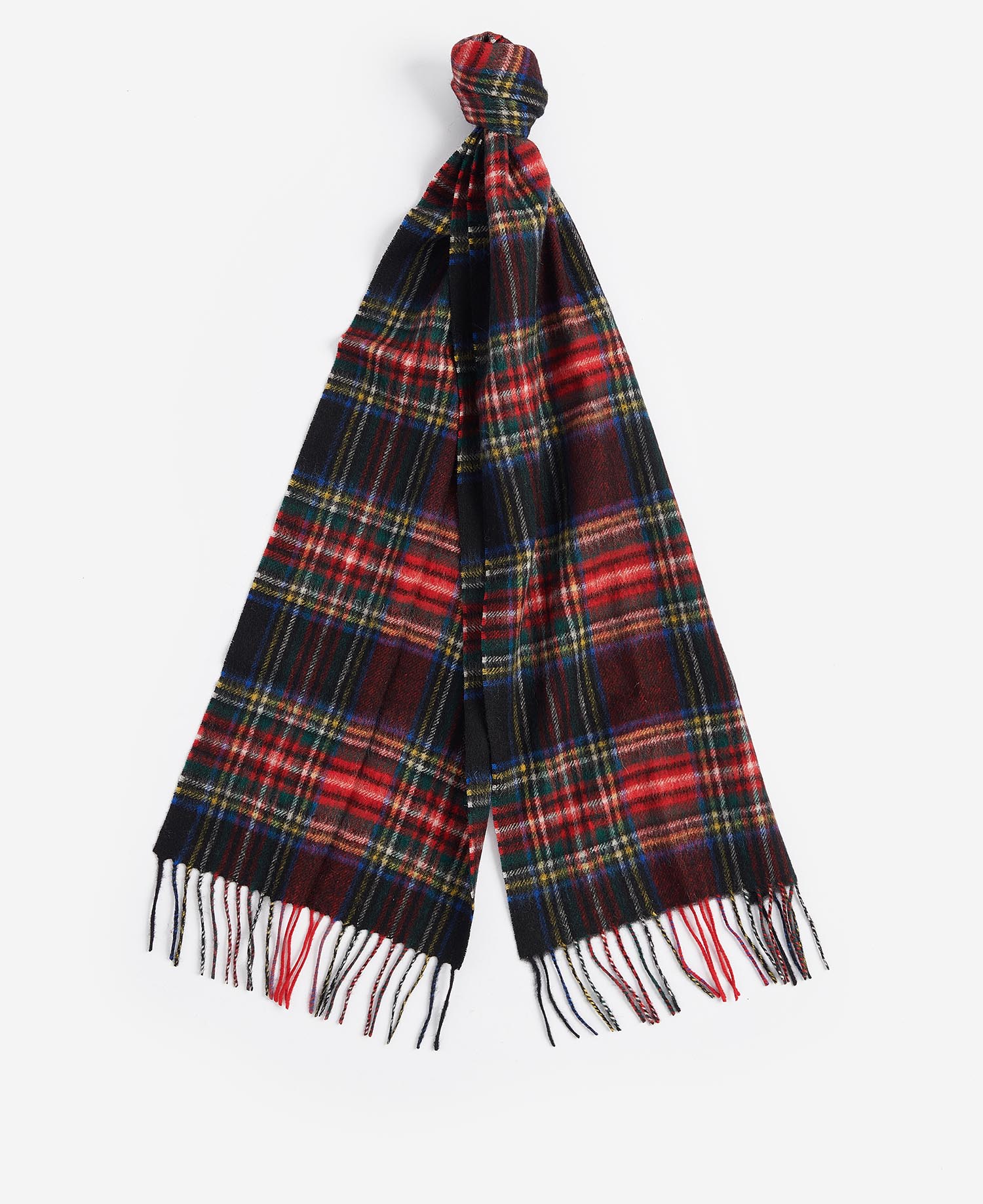 Barbour New Check Tartan Scarf Black Stewart