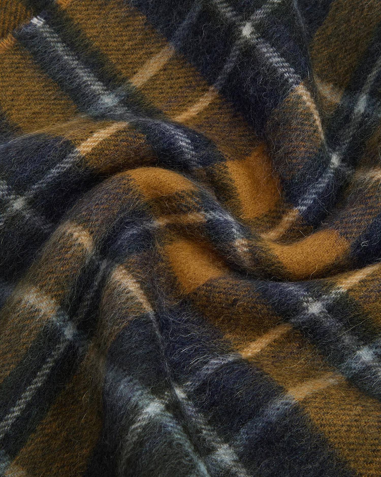 Barbour New Check Tartan Scarf Forest/bronze