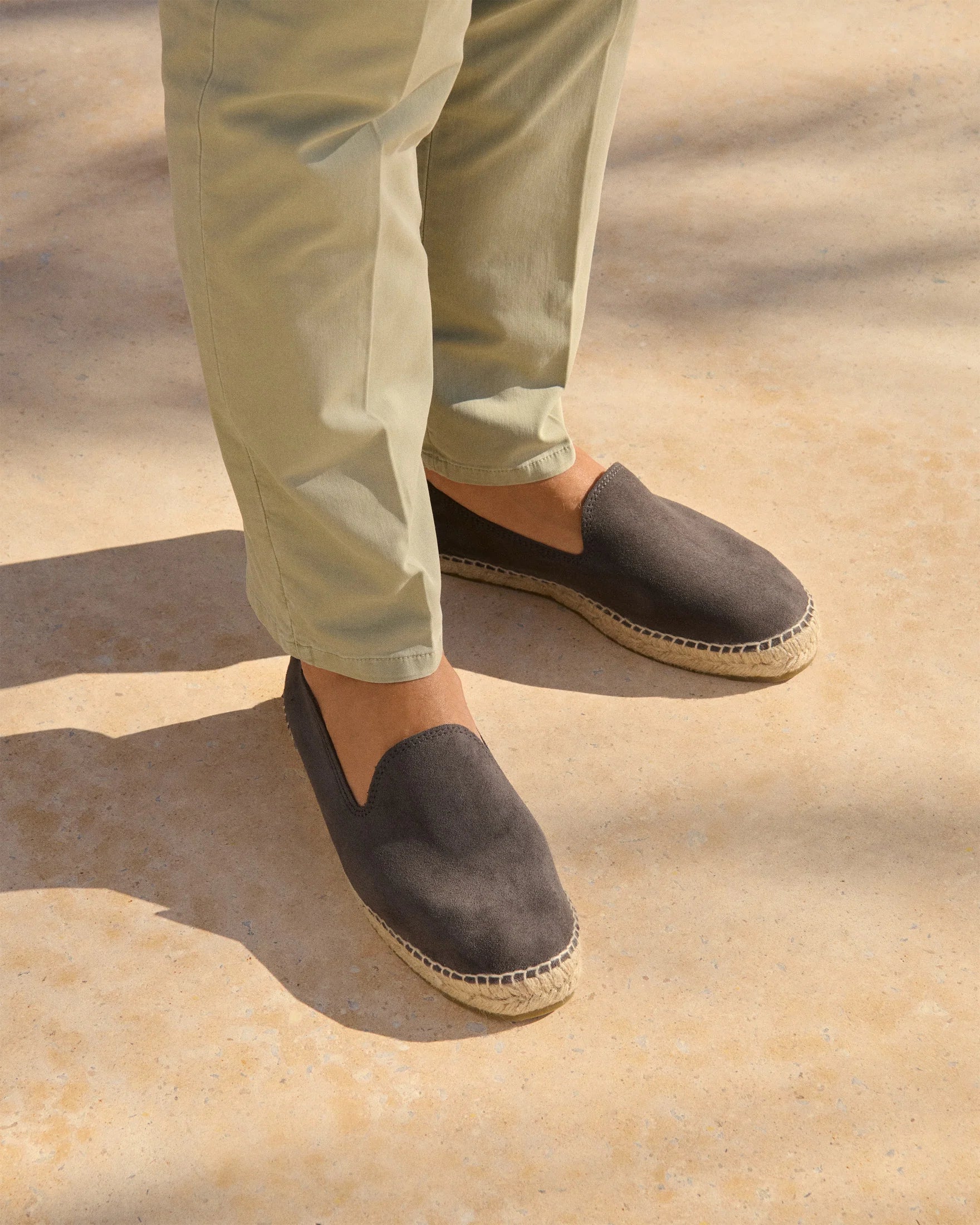 Manebì Suede Espadrillas Hamptons Carbon Grey