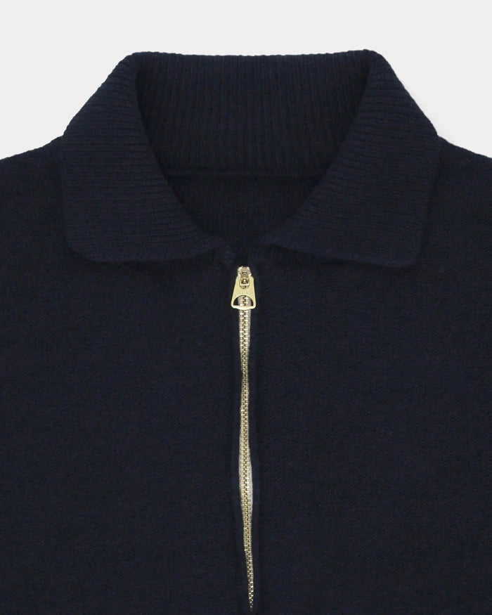 Fortela Yale Wool Half Zip Navy