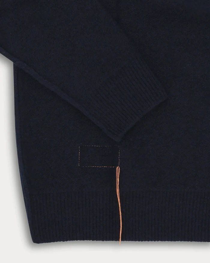 Fortela Yale Wool Half Zip Navy